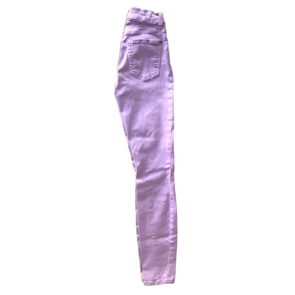 7 FOR ALL MANKIND 7FAMK LAVENDER SKINNY Denim Pastel Jeans! Size 23! - Picture 2 of 6